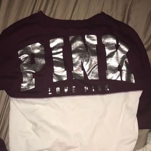 VS sweater maroon and white